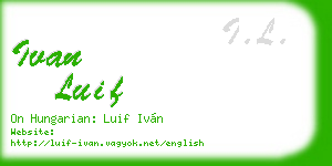 ivan luif business card