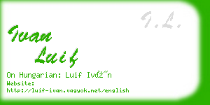 ivan luif business card